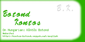 botond kontos business card